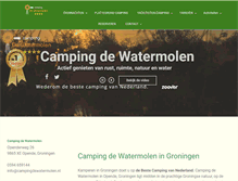 Tablet Screenshot of campingdewatermolen.nl